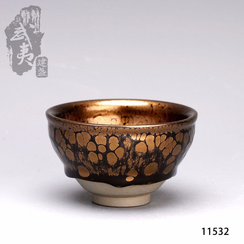建盏大师黄美金,束口金油滴