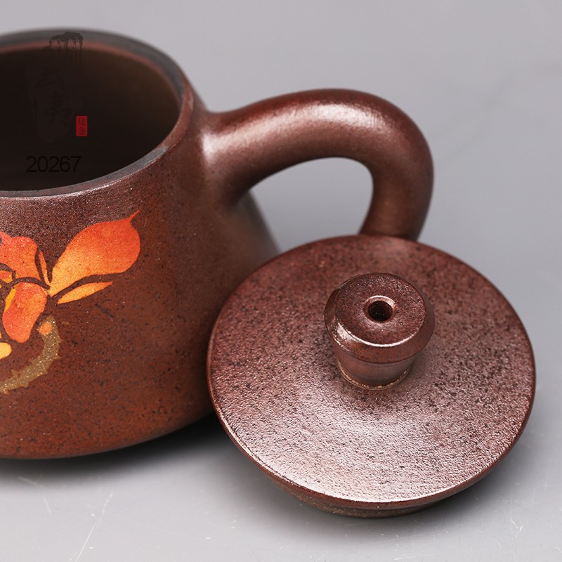 工艺美术大师陈朝超，柴烧石瓢壶（落款：敬一山房）