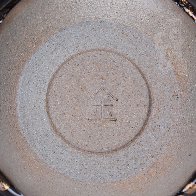 建盏大师黄美金，金油滴钵 