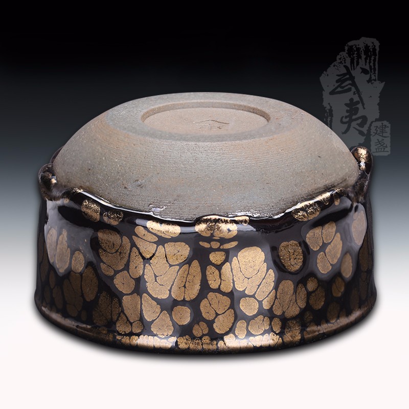 建盏大师黄美金，金油滴钵 