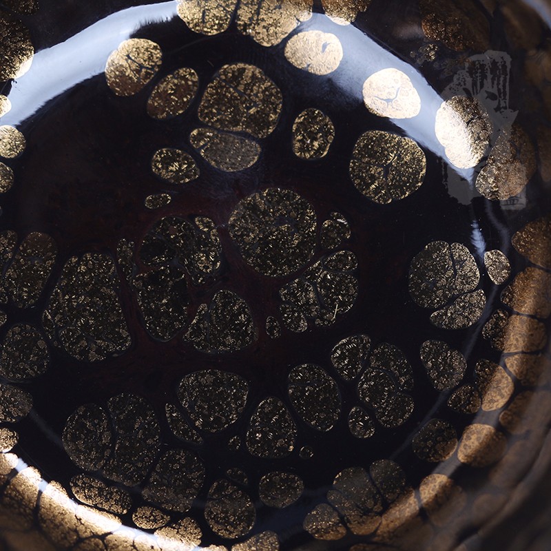 建盏大师黄美金，金油滴钵 