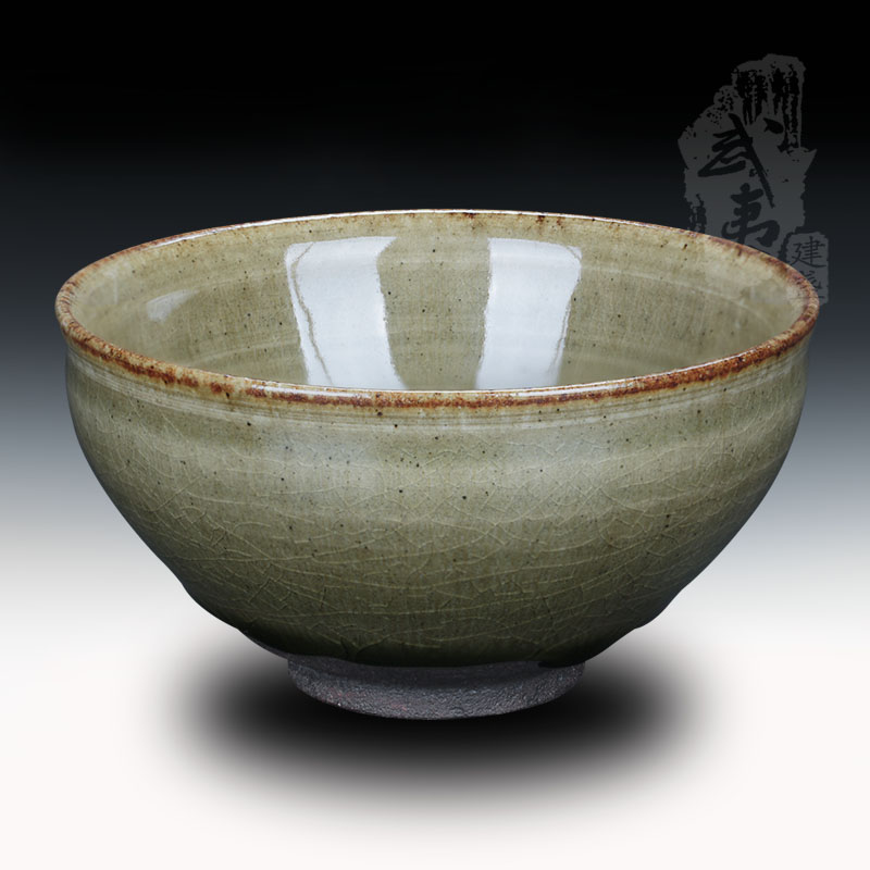 建盏大师吕竹兴，精品帝王绿茶叶末盏