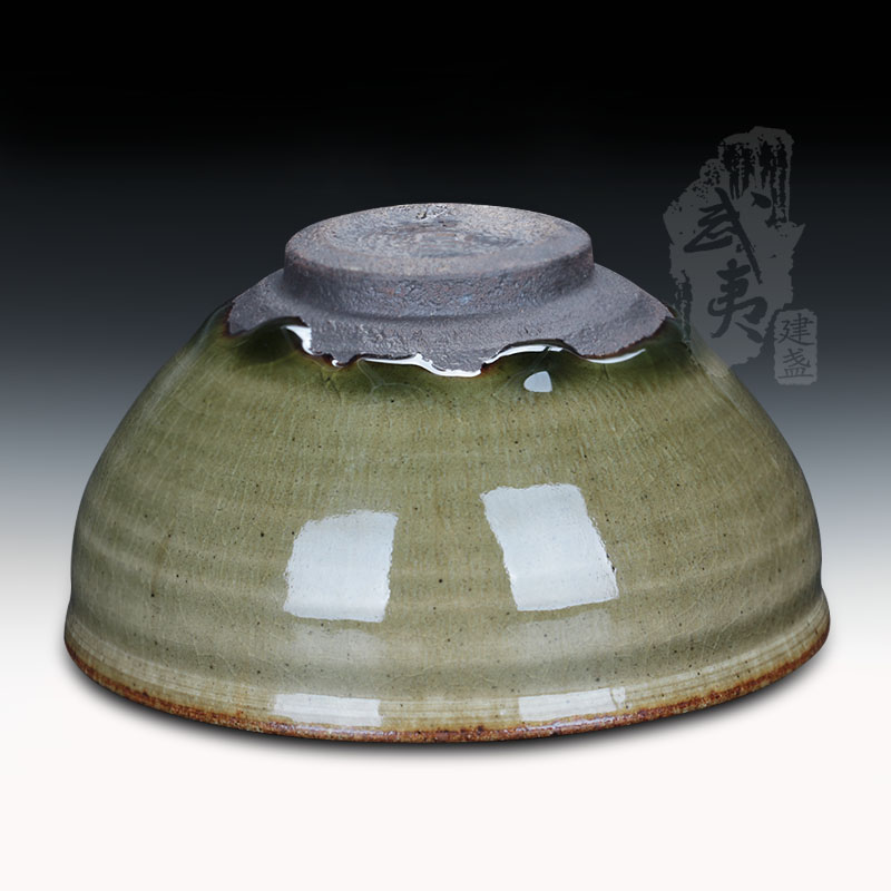 建盏大师吕竹兴，精品帝王绿茶叶末盏