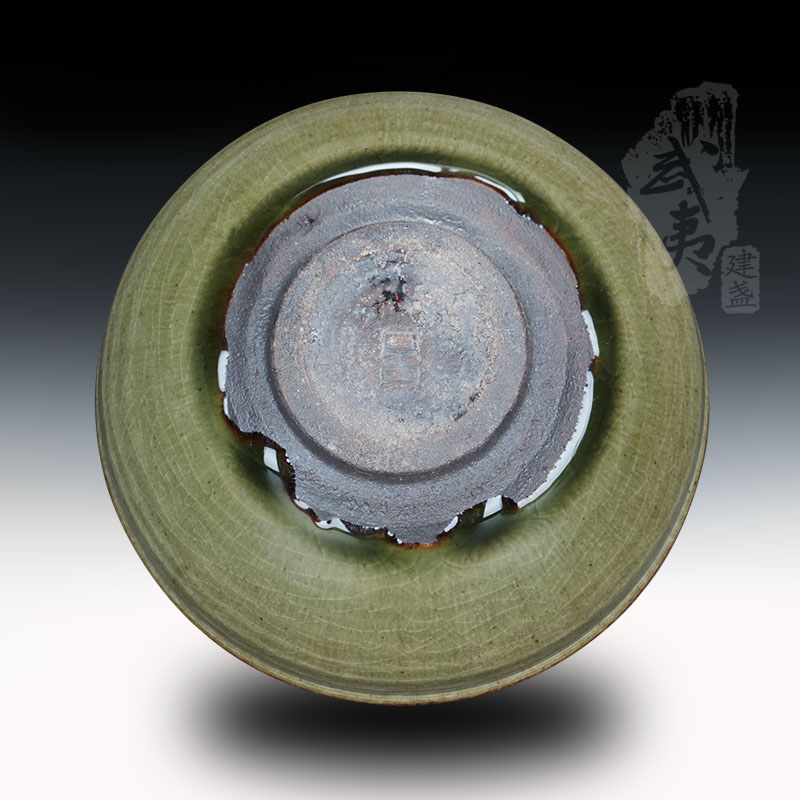 建盏大师吕竹兴，精品帝王绿茶叶末盏