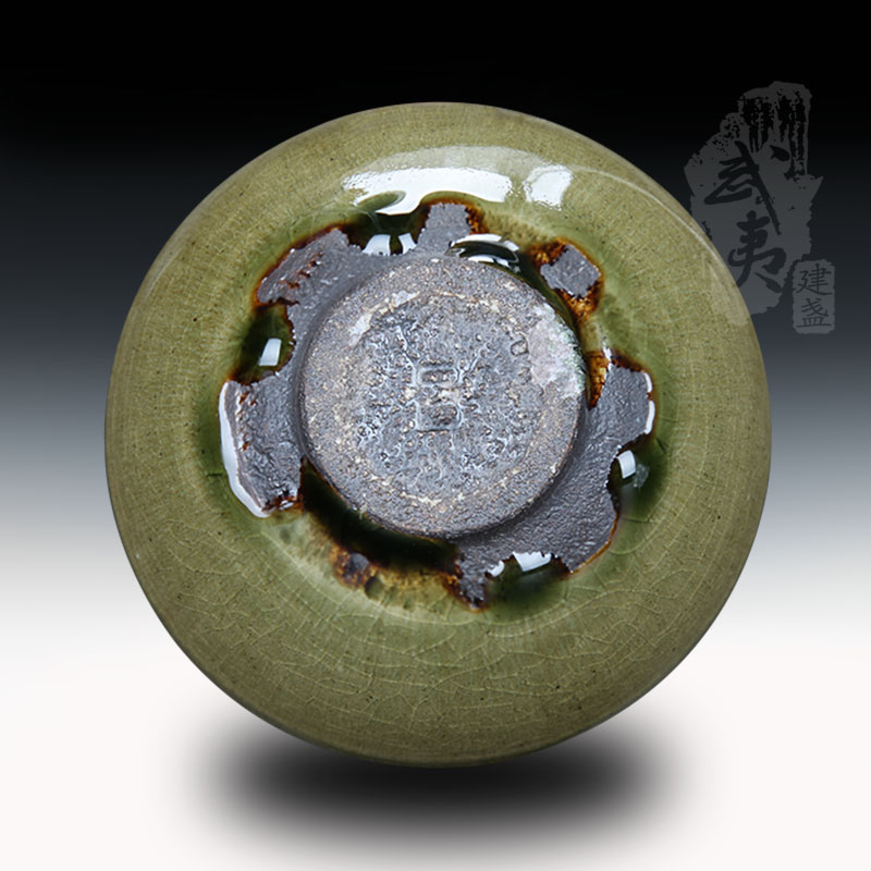 建盏大师吕竹兴，敛口仿古茶叶末盏