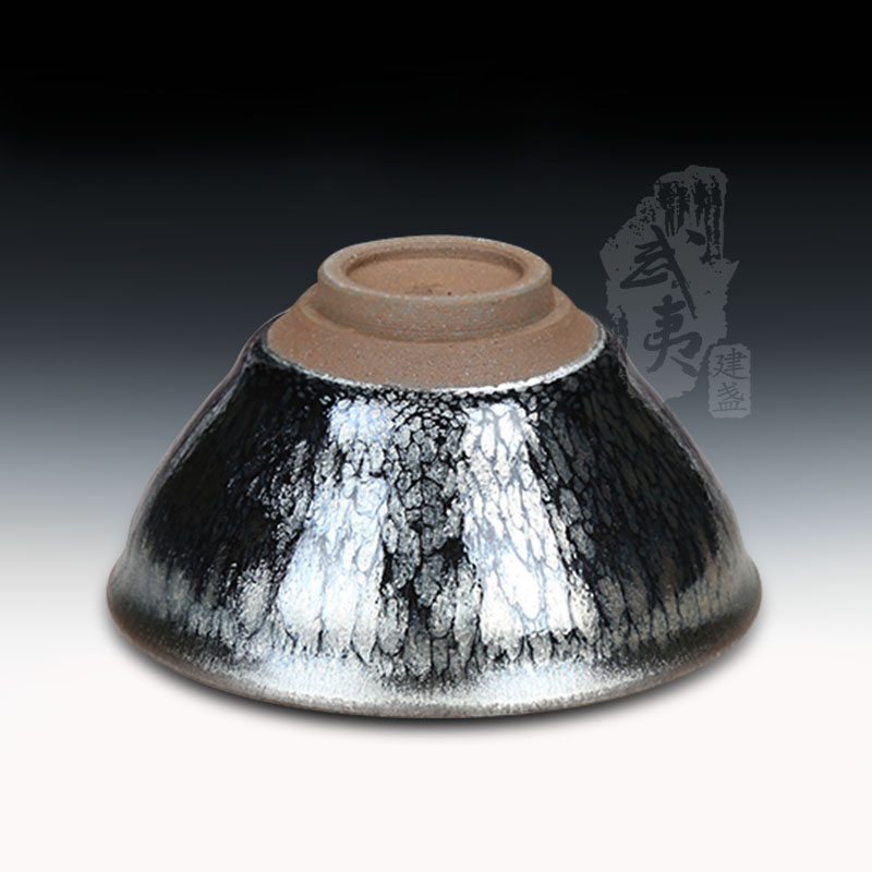 建盏大师蔡龙，束口油滴
