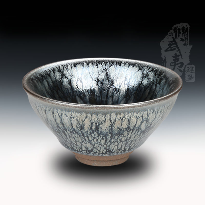 建盏大师蔡龙，束口油滴