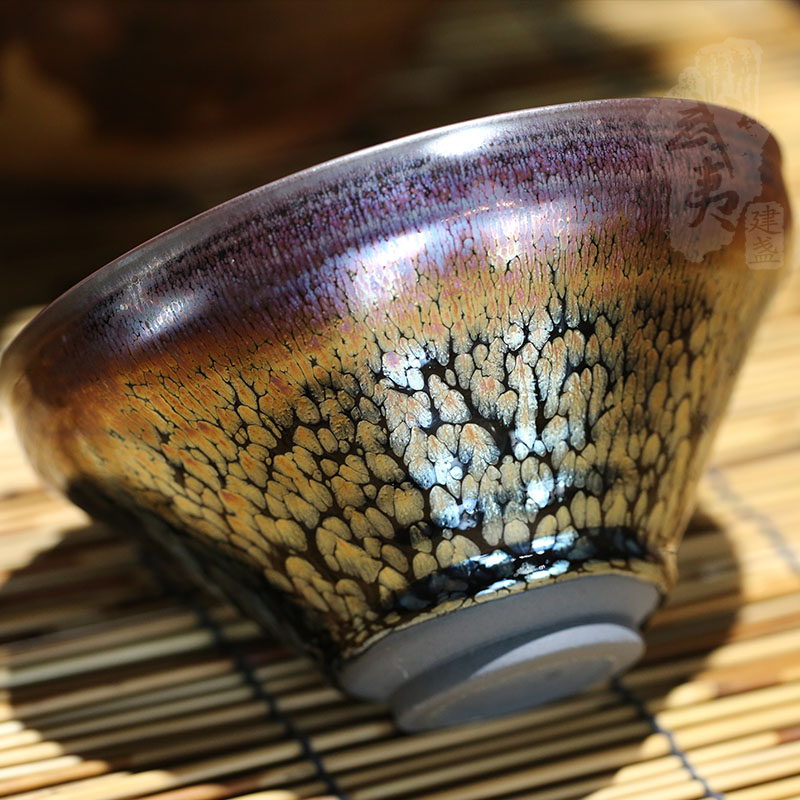 建盏大师裴春元，束口彩金大盏