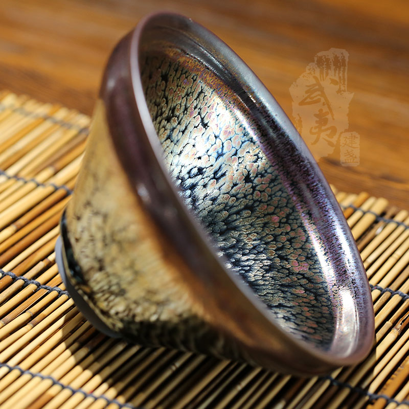 建盏大师裴春元，束口彩金大盏