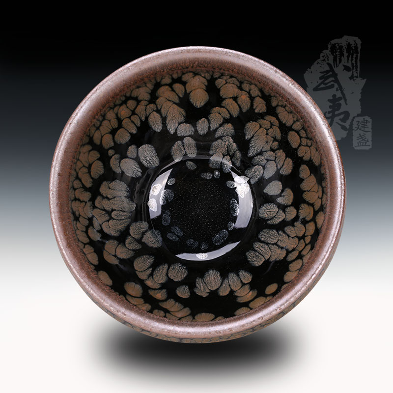 建盏大师杨敏，鹧鸪斑束口盏