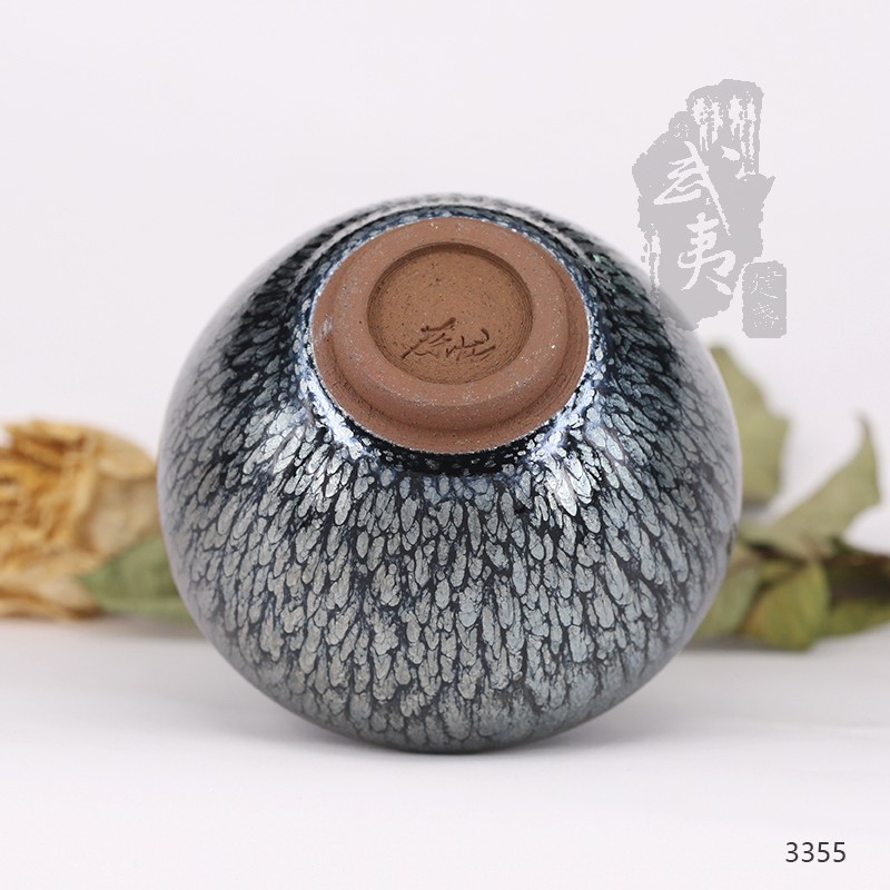 建盏大师蔡龙，敛口油滴