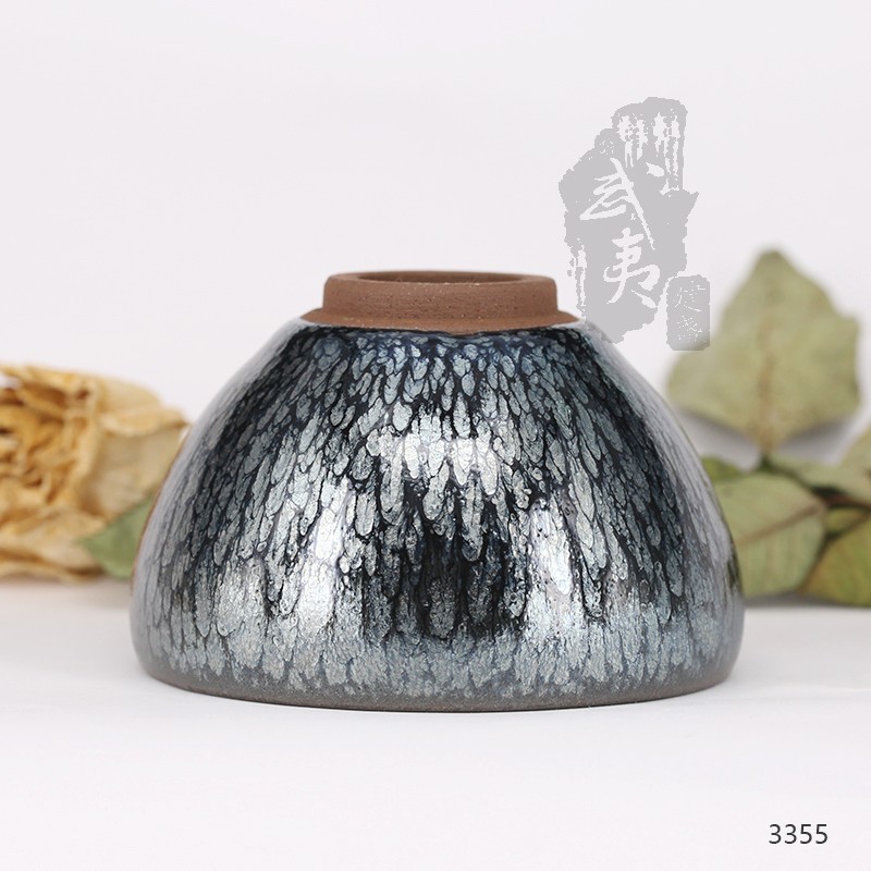 建盏大师蔡龙，敛口油滴