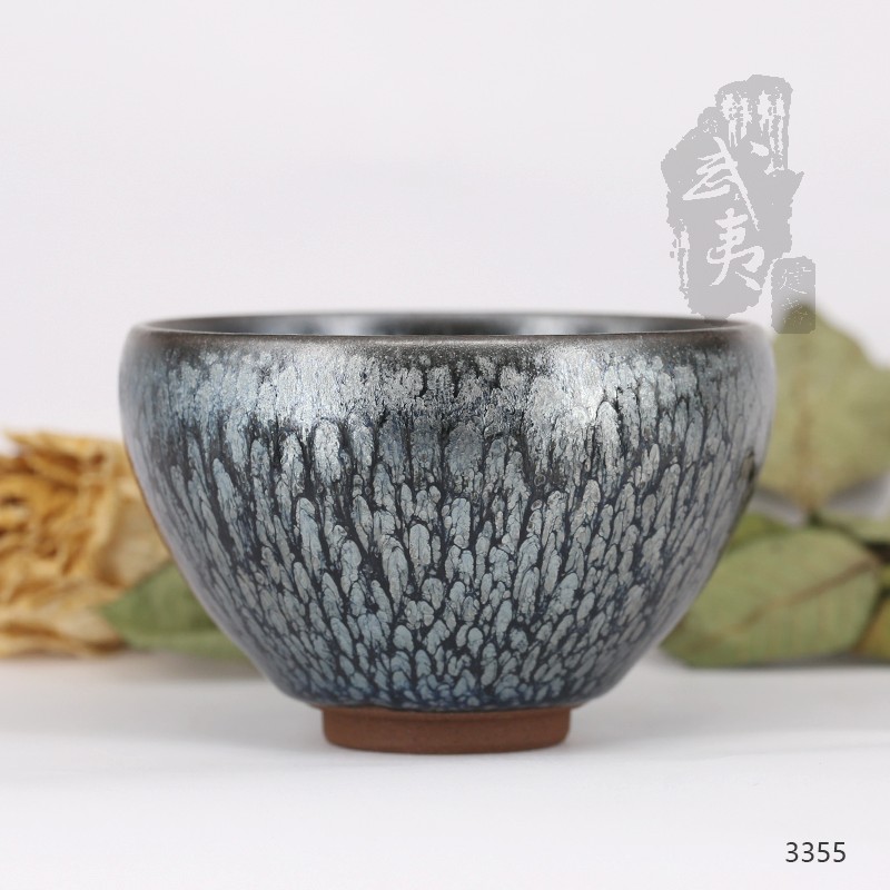 建盏大师蔡龙，敛口油滴