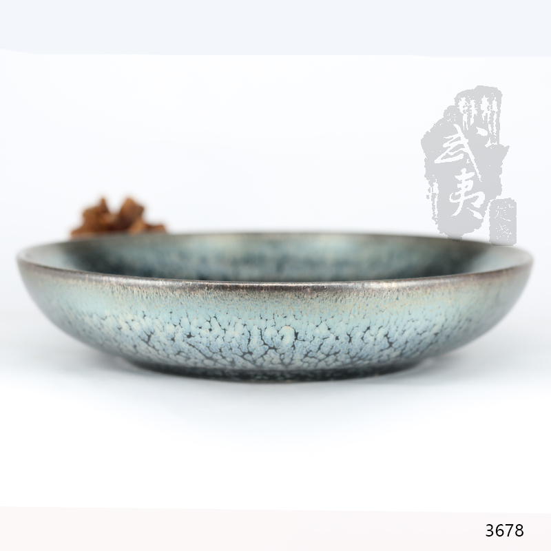 建盏大师陈慧敏，茶托（可以做果盘）