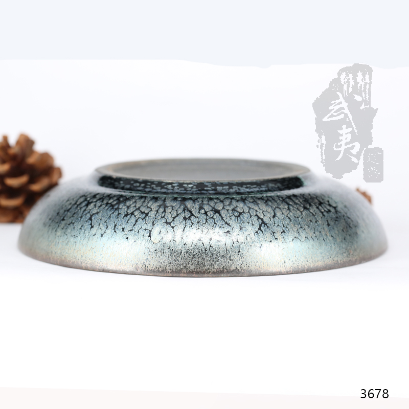 建盏大师陈慧敏，茶托（可以做果盘）