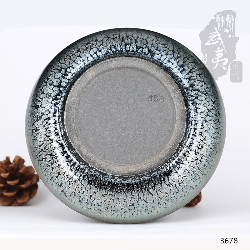 建盏大师陈慧敏，茶托（可以做果盘）
