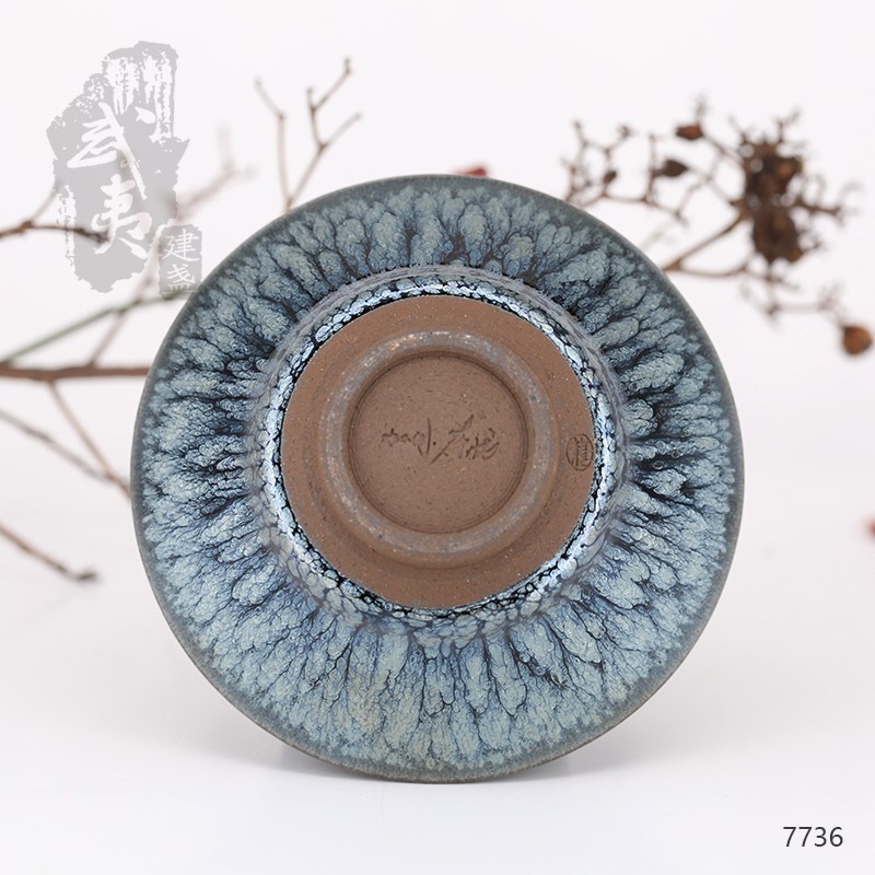 建盏大师蔡龙，撇口百花盏