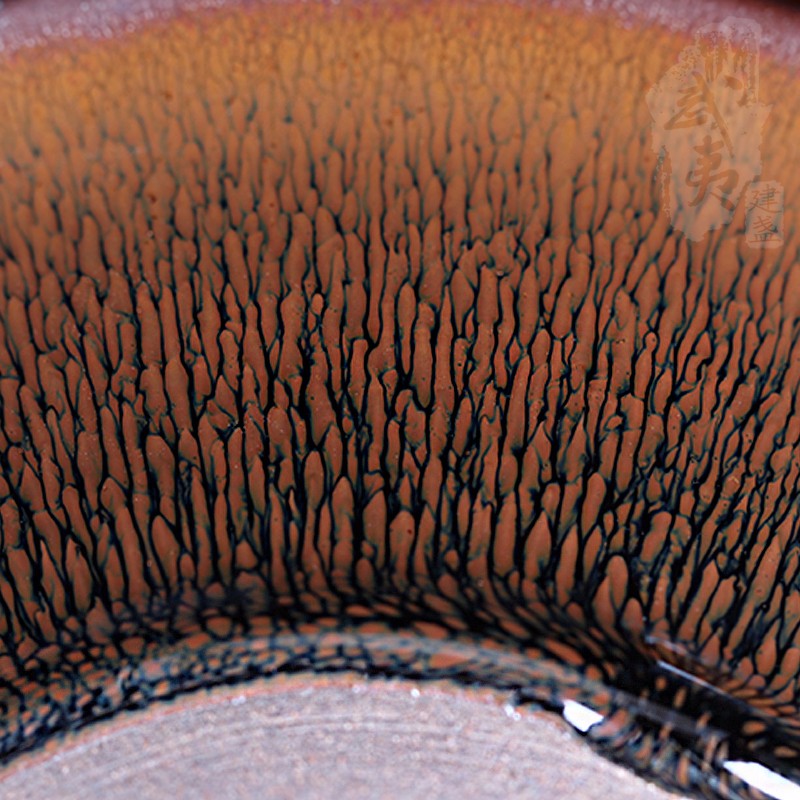 叶礼旺大师作品，撇口兔毫建盏