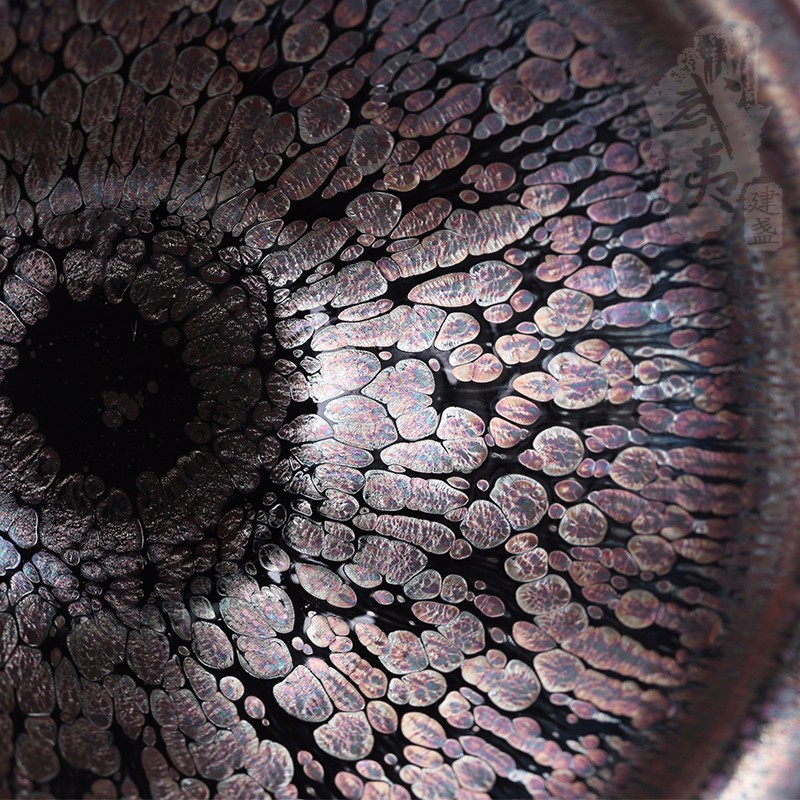 建盏大师裴春元，彩金束口盏