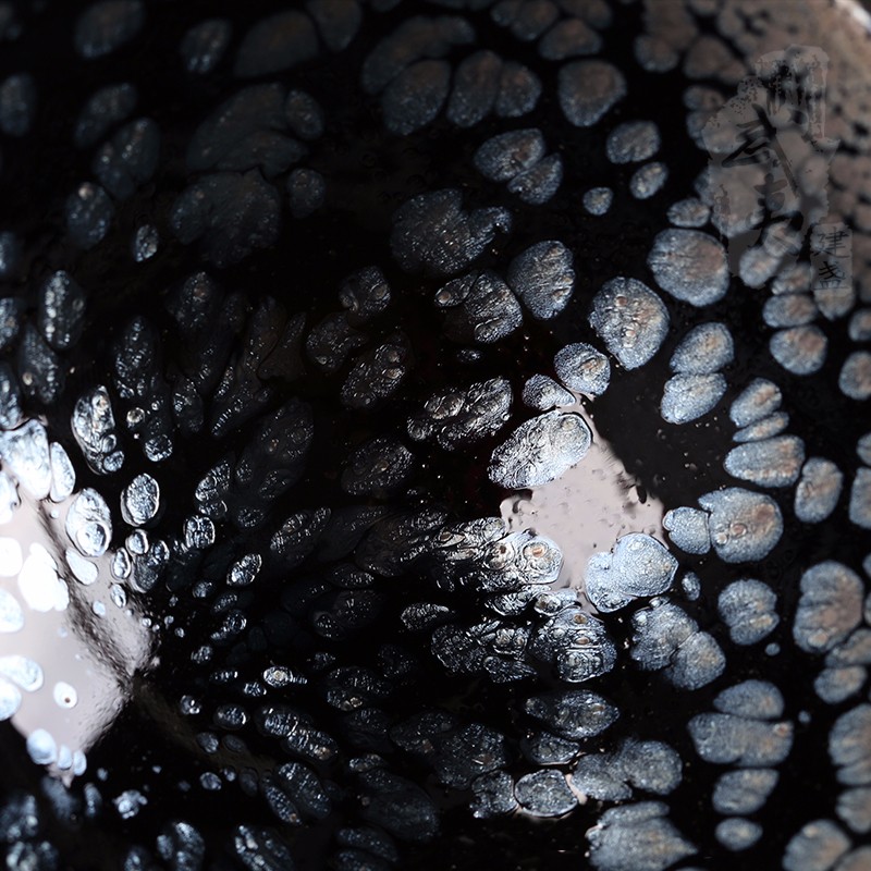 建盏大师蔡炳盛，束口油滴盏