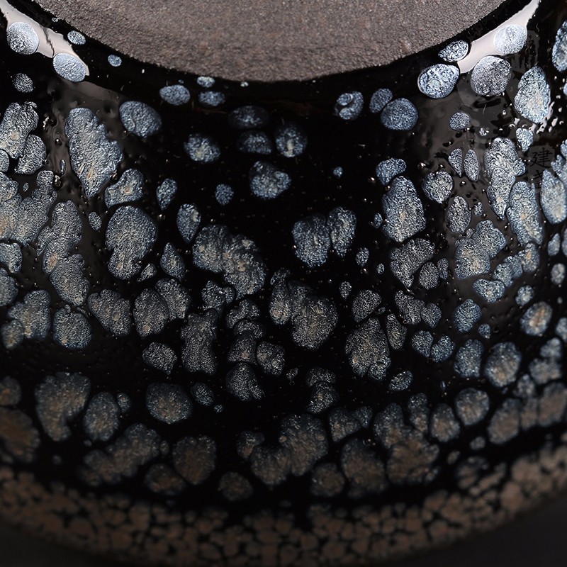 建盏大师蔡炳盛，束口油滴盏