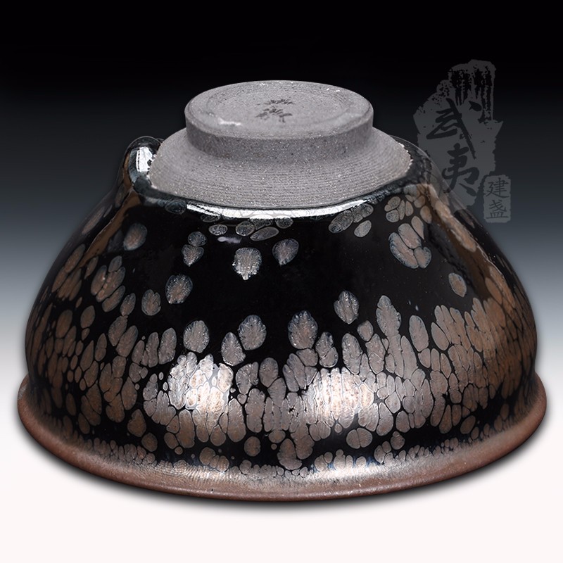 建盏大师陈春华，鹧鸪斑束口盏