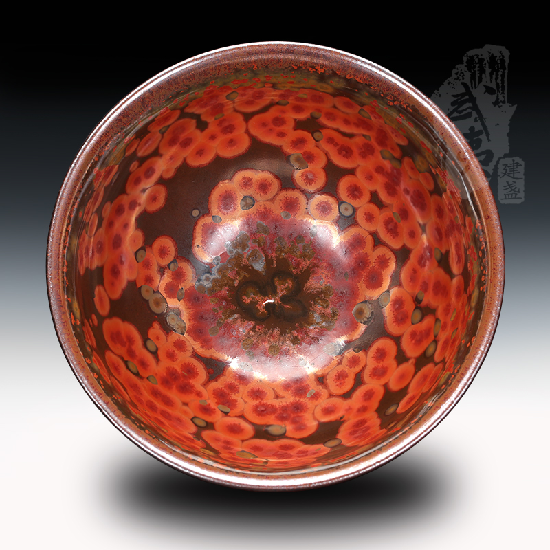 建盏大师蔡炳盛，束口盏火凤凰- 隐庐器