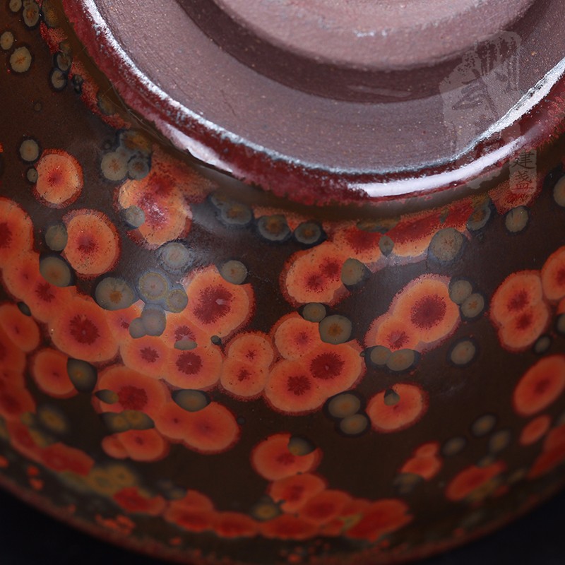 建盏大师蔡炳盛，束口盏火凤凰