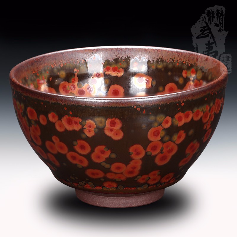 建盏大师蔡炳盛，束口盏火凤凰