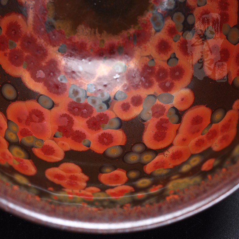 建盏大师蔡炳盛，束口盏火凤凰