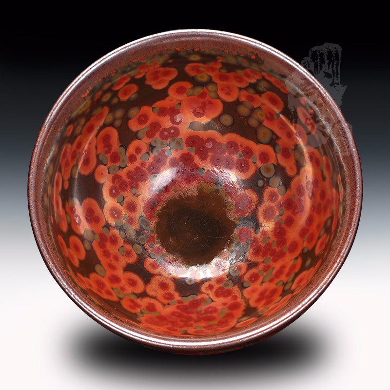 建盏大师蔡炳盛，束口盏火凤凰