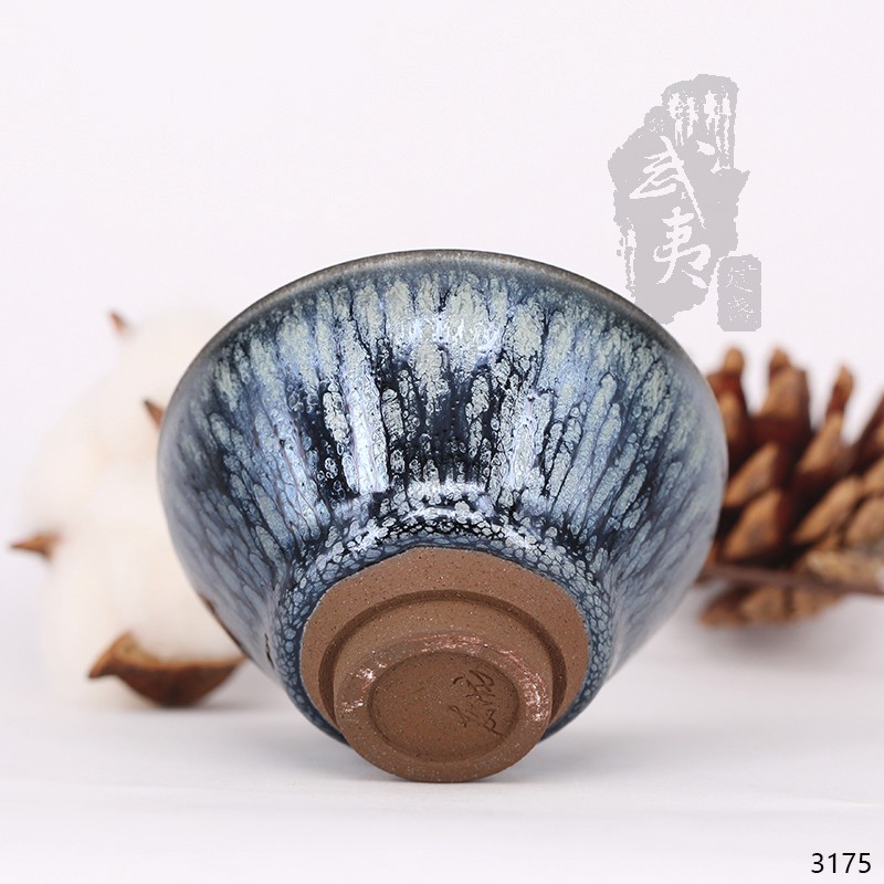 建盏大师蔡龙，小束口油滴