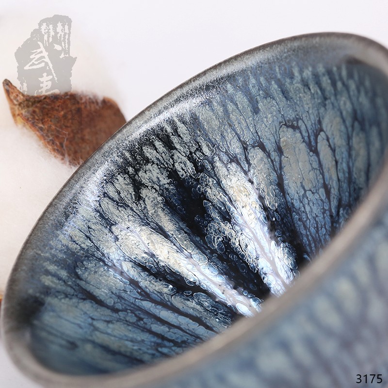 建盏大师蔡龙，小束口油滴