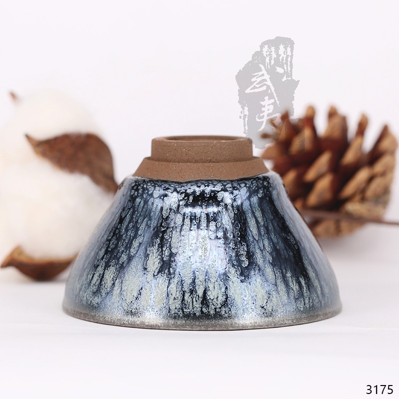 建盏大师蔡龙，小束口油滴