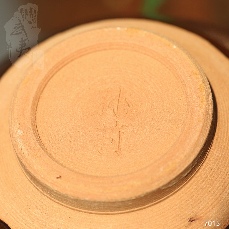 建盏大师孙莉，柿红木叶盏