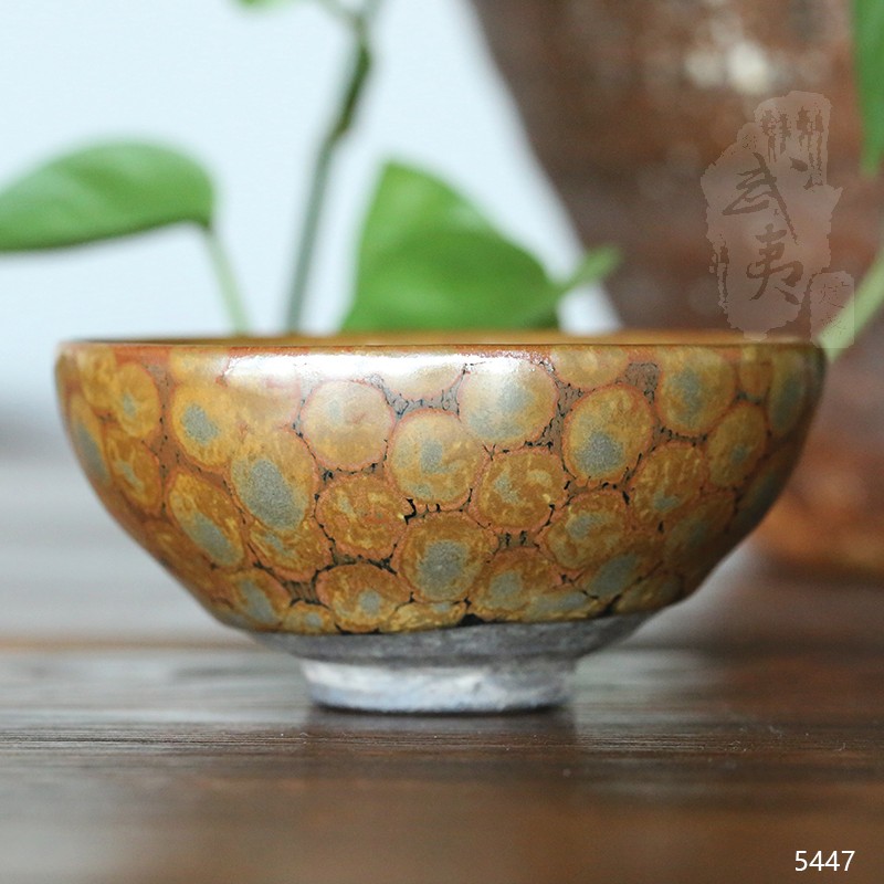 建盏大师吕竹兴，黄金甲盏- 隐庐器