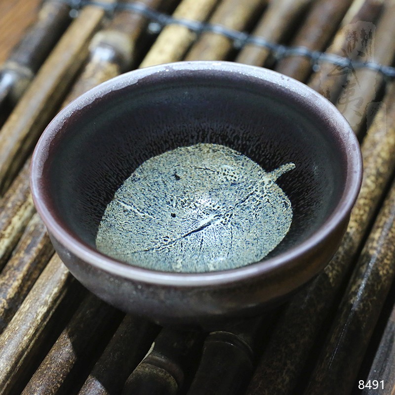 建盏大师孙建兴，银毫木叶盏