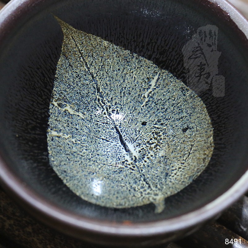 建盏大师孙建兴，银毫木叶盏