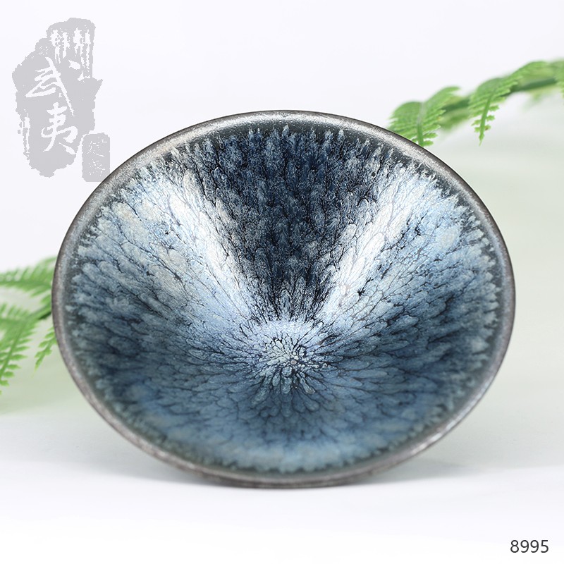 建盏大师蔡龙，撇口百花盏