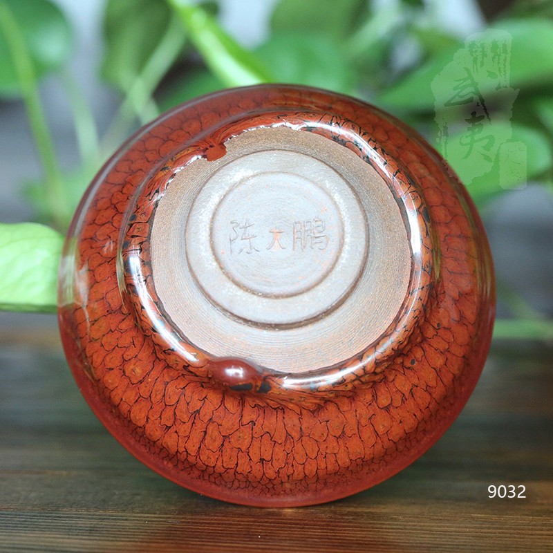 建盏大师陈大鹏,束口红鹧鸪