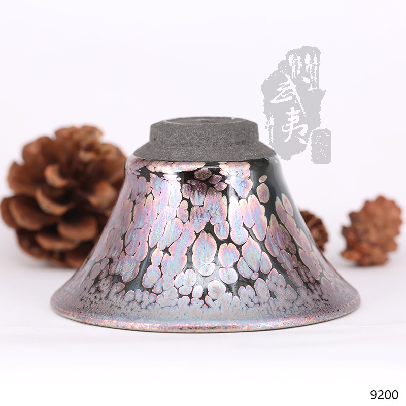 建盏大师饶飞雄，赖敏惺，撇口彩金
