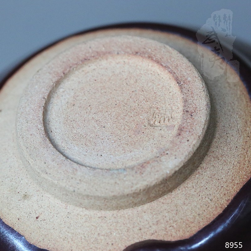 建盏大师孙建兴，柿红木叶碗