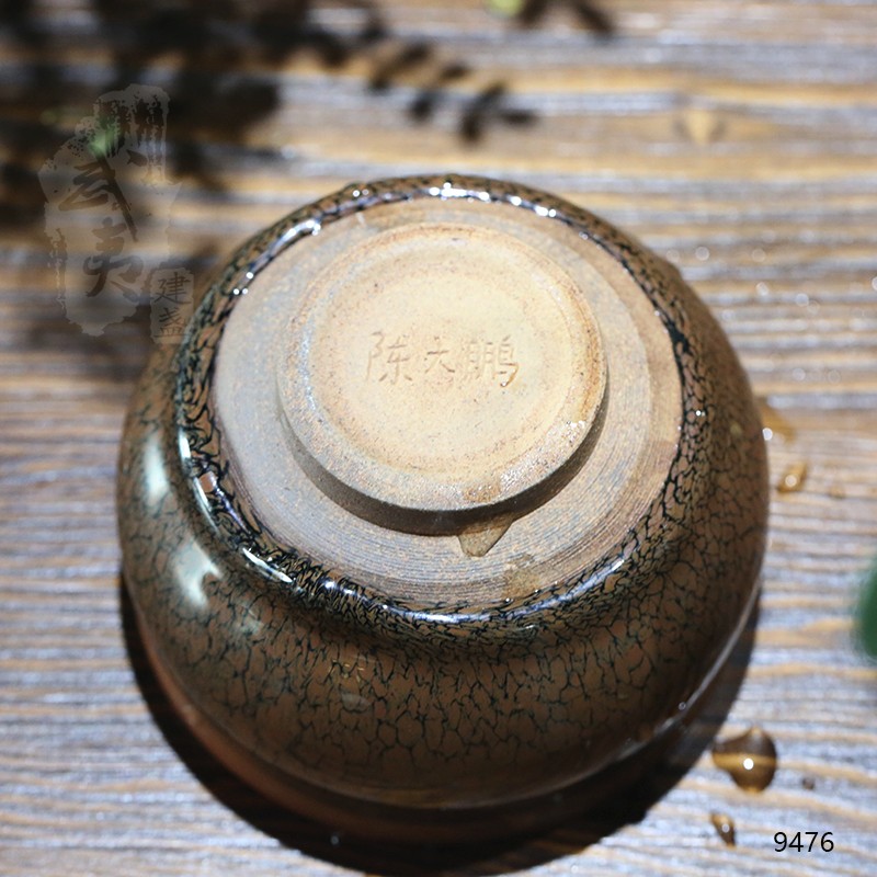 建盏大师陈大鹏，束口香炉黄鹧鸪