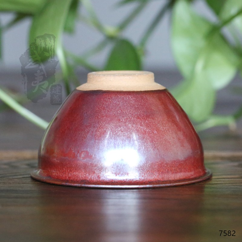 建盏大师孙莉，柿红盏