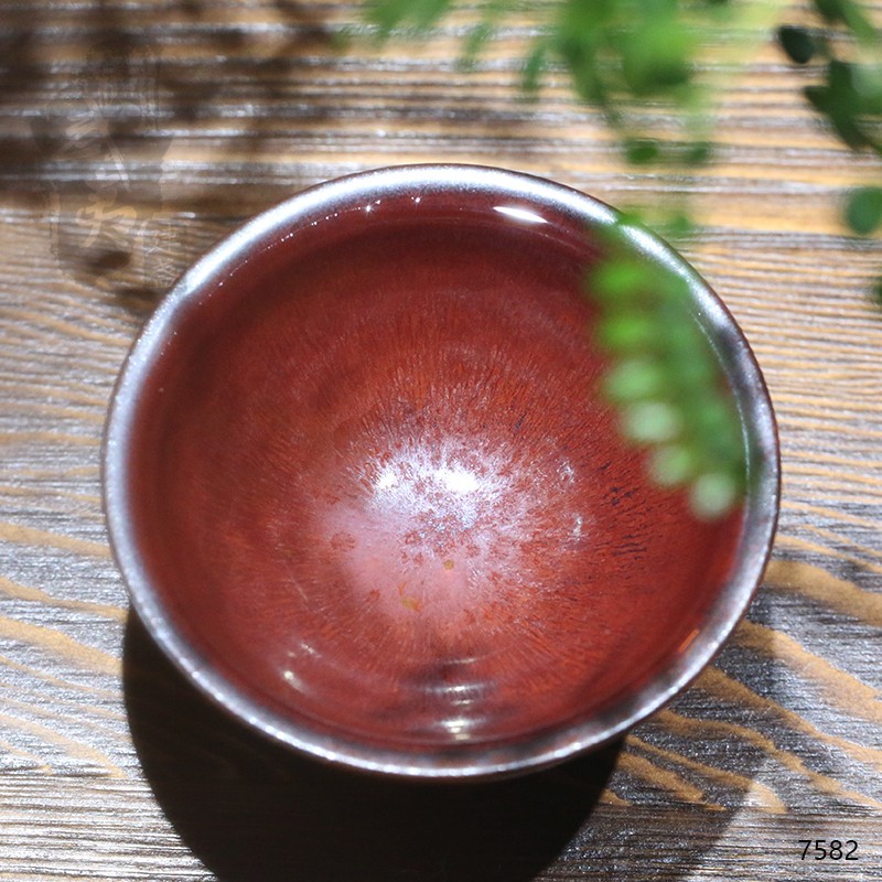 建盏大师孙莉，柿红盏