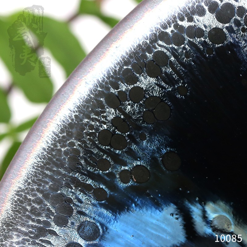 建盏大师吴立主，撇口曜变盏