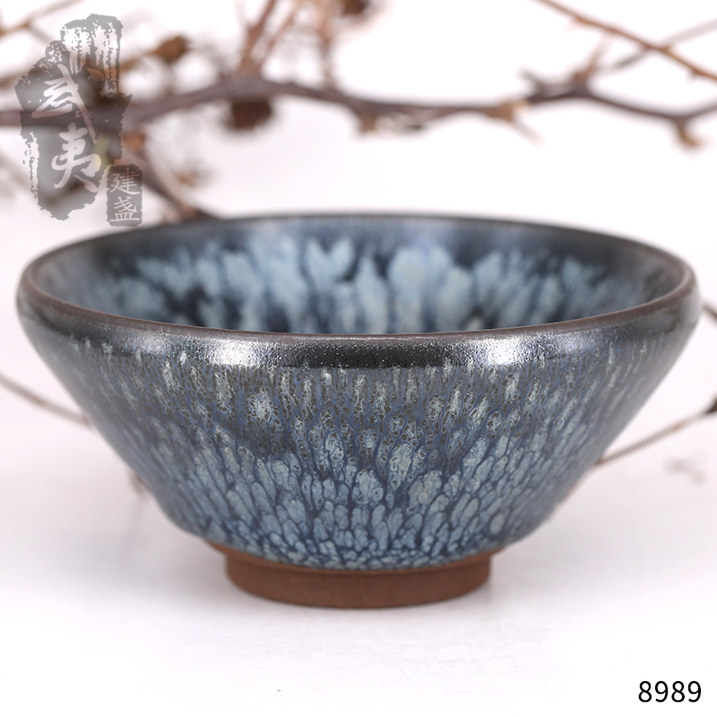  建盏大师蔡龙，敛口百花盏