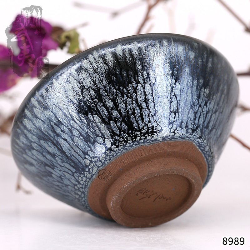  建盏大师蔡龙，敛口百花盏