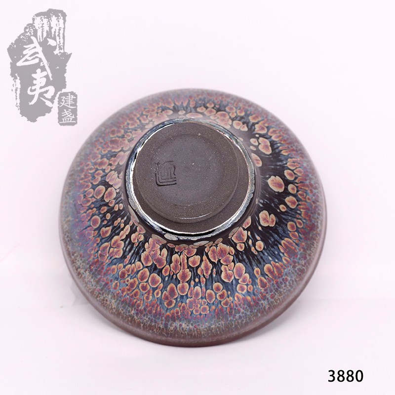 建盏大师裴春元，束口彩金盏