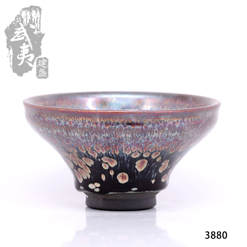 建盏大师裴春元，束口彩金盏